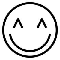 ícone de linha de sorriso vetor