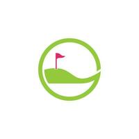 carta g verde golfe campo logotipo vetor