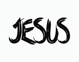 Letras de pincel de Jesus vetor