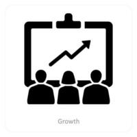 crescimento e diagrama ícone conceito vetor