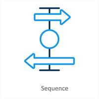 seqüência e Series ícone conceito vetor