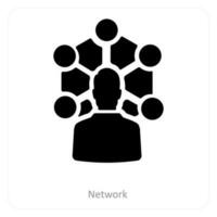 rede e conexão ícone conceito vetor