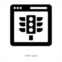 tráfego sinal e tráfego ícone conceito vetor