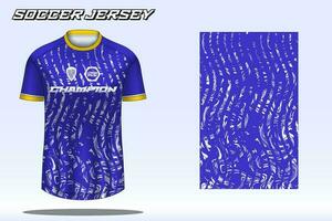 maquete de design de camiseta esportiva de camisa de futebol para clube de futebol vetor