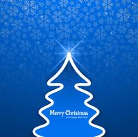 Fundo de cartão bela árvore de Natal feliz festival vetor