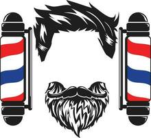 modelo de logotipo de barbearia vintage vetor