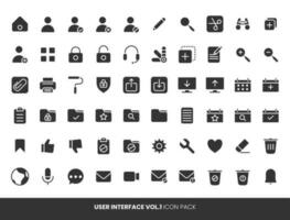 conjunto de ícones da interface do usuário vetor