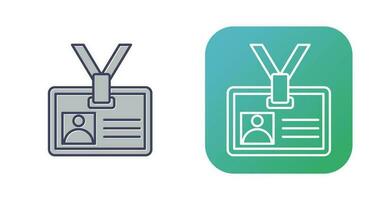 ícone de vetor de cartão de identificação