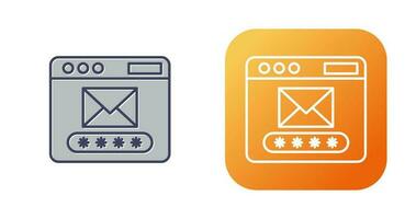 ícone de vetor de código de correio