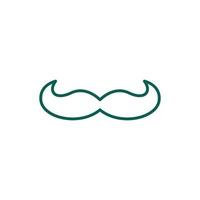 estilo de linha de acessórios de bigode lemprechaun vetor