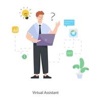 design de assistente virtual vetor