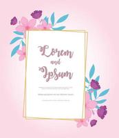 flores casamento, salvar a data, banner decorativo de decoração de flores rústicas vetor