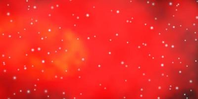 fundo vector vermelho amarelo claro com estrelas pequenas e grandes ilustração decorativa com estrelas no tema de modelo abstrato para telefones celulares