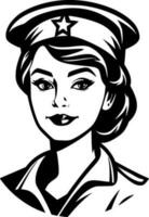 enfermeira - minimalista e plano logotipo - vetor ilustração
