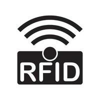 rádio frequência identificação ícone vetor