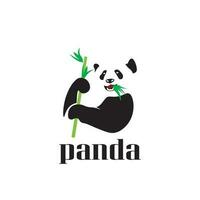 panda logotipo Projeto com negativo espaço vetor