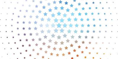 layout de vetor azul claro vermelho com estrelas brilhantes ilustração colorida com estrelas gradientes abstratas melhor design para o banner do seu cartaz de anúncio