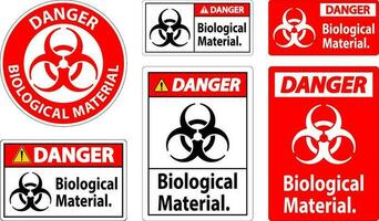 Perigo rótulo biológico material placa vetor