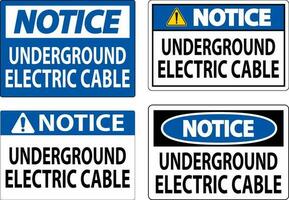 aviso prévio sinal, subterrâneo elétrico cabo vetor