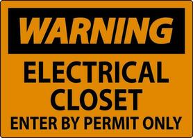 Atenção placa elétrico armário de roupa - entrar de permitir só vetor