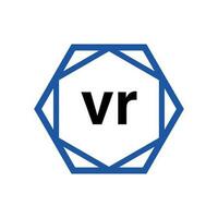 vr companhia nome dentro diamante forma. vr monograma. vetor