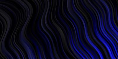 fundo vector azul escuro com linhas ilustração colorida com padrão de linhas curvas para folhetos de livretos