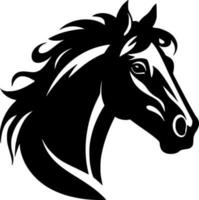 cavalo, Preto e branco vetor ilustração