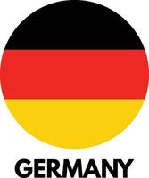 volta Alemanha bandeira ícone vetor isolado em branco fundo , Alemanha bandeira círculo botão.