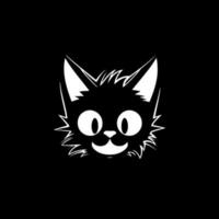 gato - Preto e branco isolado ícone - vetor ilustração