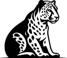 leopardo, Preto e branco vetor ilustração