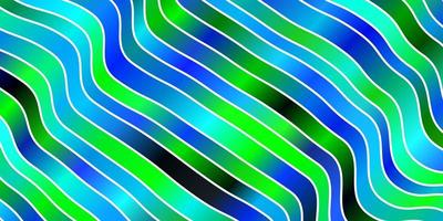 padrão de vetor azul claro verde com linhas irônicas ilustração abstrata com arcos gradientes melhor design para seus banners de cartazes