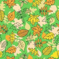 outono padronizar conjunto folhas. outono feriado decoração, colheita. desenhos, doodle. vetor ilustração, desatado fundo.