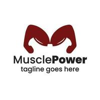 músculo poder logotipo vetor