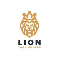 leão rei Estrela luxo logotipo Prêmio ouro vetor Projeto