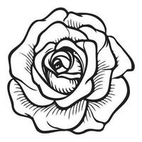 rosa ícone, simples rosa Flor ilustração. vetor