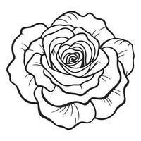 rosa ícone, simples rosa Flor ilustração. vetor