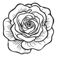 rosa ícone, simples rosa Flor ilustração. vetor