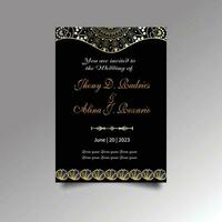 luxo Casamento convite cartão Projeto definir. luxo vintage dourado vetor convite cartão modelo