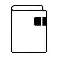 minimalista Passaporte ícone pictograma estilo vetor imagem