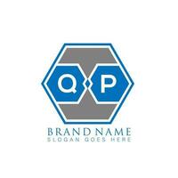 qp criativo minimalista polígono carta logotipo. qp único moderno plano abstrato vetor carta logotipo Projeto.