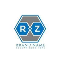 rz criativo minimalista polígono carta logotipo. rz único moderno plano abstrato vetor carta logotipo Projeto.
