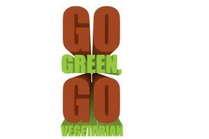 3d texto Projeto sobre vegano citações vetor