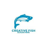 peixe simples logotipo ícone vetor, peixe ilustração logotipo modelo vetor