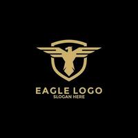 Águia escudo logotipo, Águia ícone, Águia logotipo vetor modelo