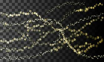 ouro bokeh e estrelas, brilhos, brilho, festivo brilhante fundo, papel de parede, para Natal e Novo ano, vetor ilustração dentro eps10 formato