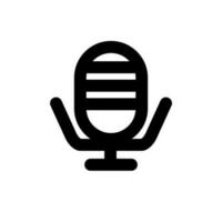 pequeno microfone ícone. símbolo para podcast e áudio. vetor. vetor