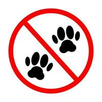 animal proibição. animal faixas e Proibido sinais. não animais de estimação permitido. vetores. vetor