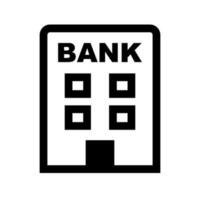 simples banco ícone. financeiro escritório prédio. vetor. vetor