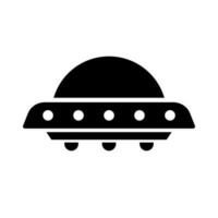 UFO silhueta ícone. não identificado vôo objeto. vetor. vetor