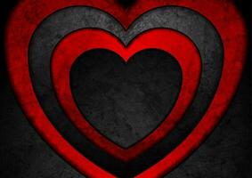contraste vermelho e Preto corações grunge abstrato fundo vetor